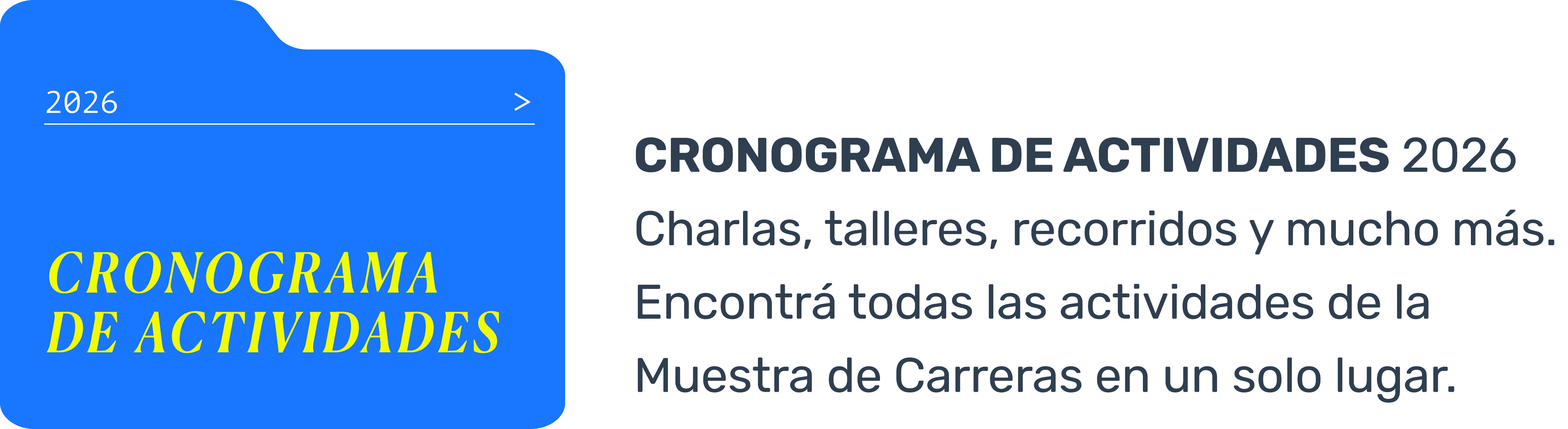 Cronograma de la Muestra de Carreras 2026
